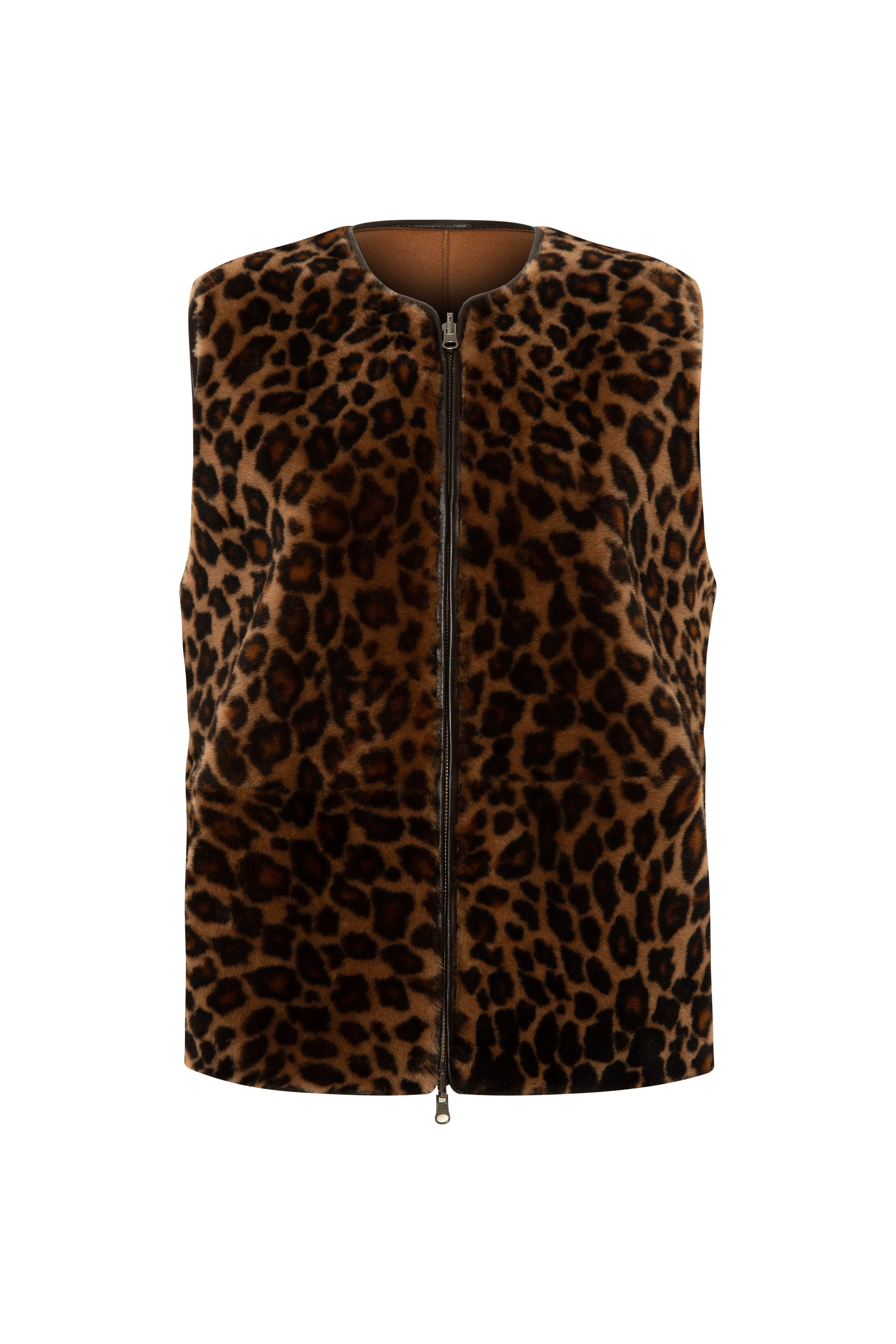 REVS - Reversible animal-print shearling leather vest sold by Siedres product image thumbnail 4