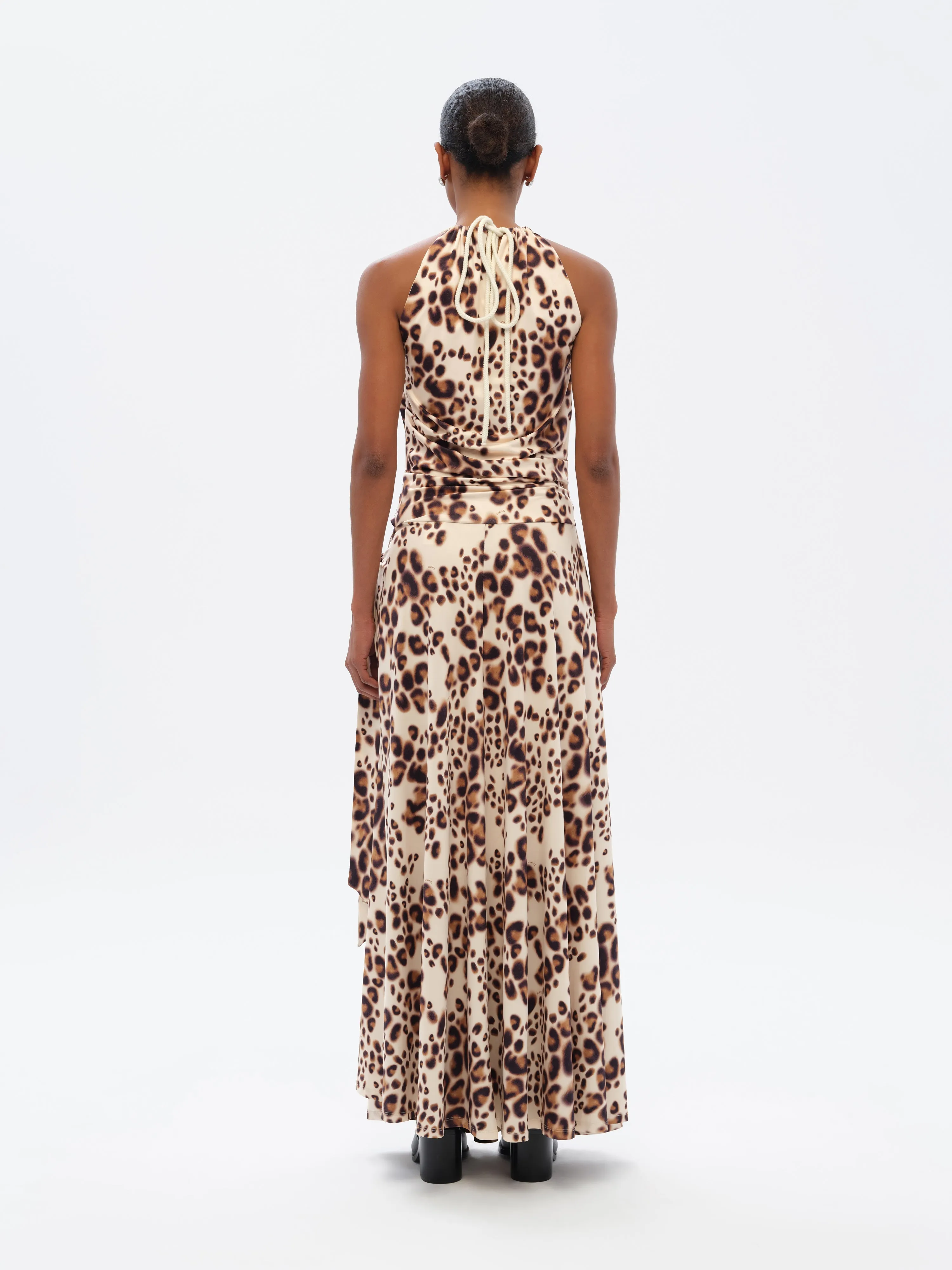 NESTA - Cut-out detailed animal-print dress sold by Siedres product image thumbnail 3