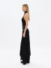 SEGNOR - Open-back halterneck dress with embellished belt sold by Siedres
