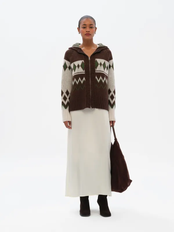 BACYS - Zip-up Fair Isle cardigan sold by Siedres