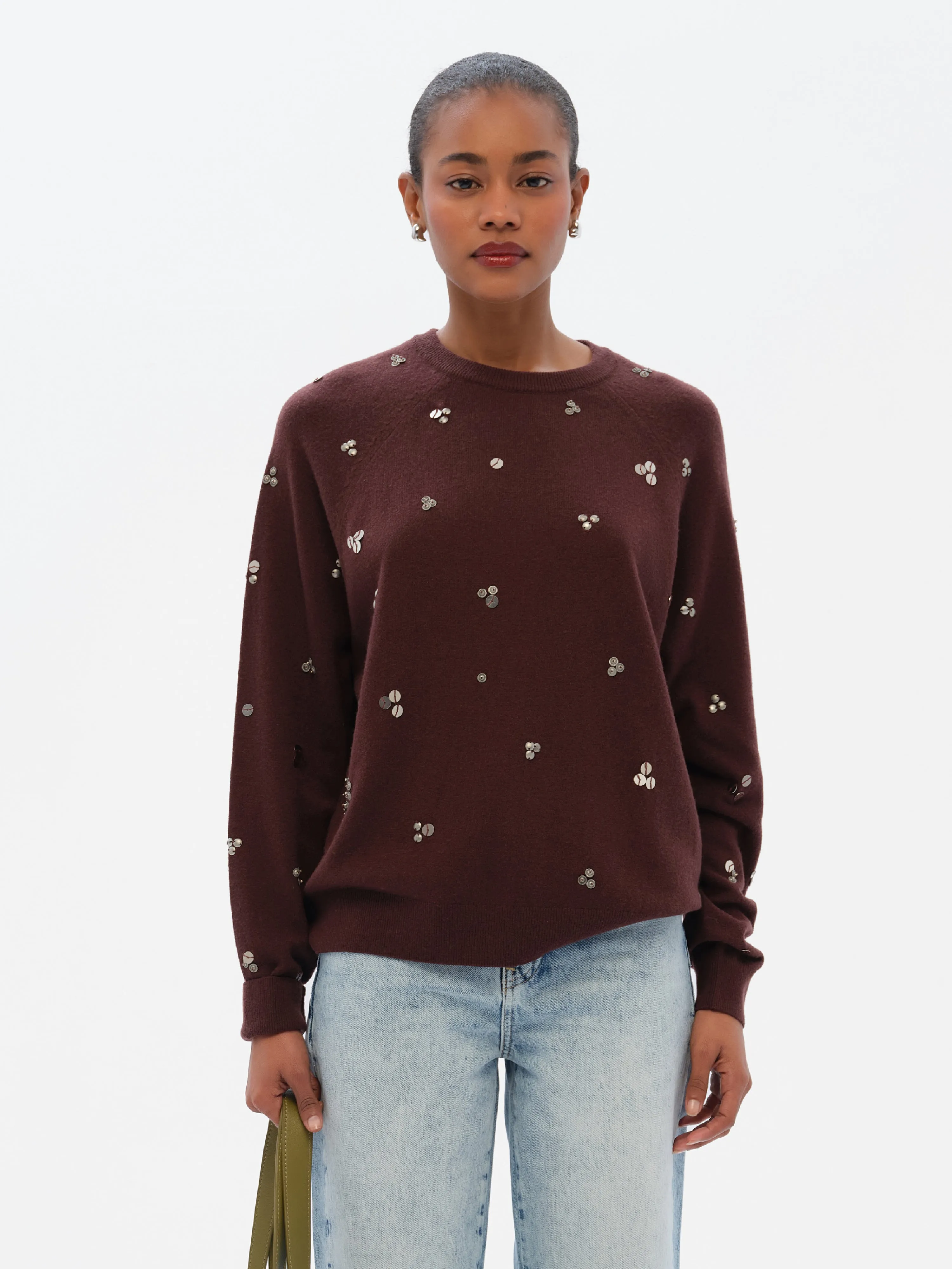 FLES - Embellished crew-neck sweater sold by Siedres