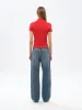 MOLLIE - Button detailed short sleeve knit top sold by Siedres