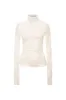 NIVES - Flower detailed mock neck top sold by Siedres