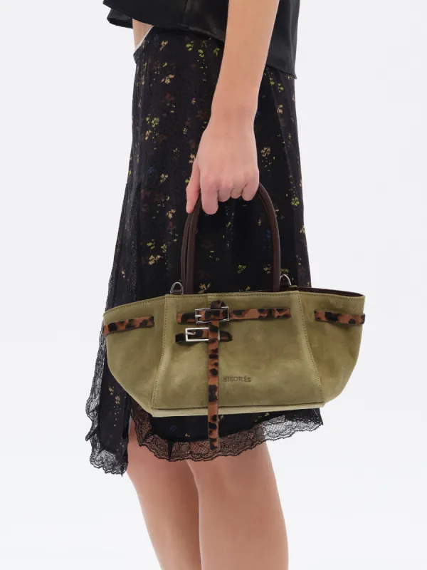 NOA MINI - Mini tote bag with leather tube handle sold by Siedres