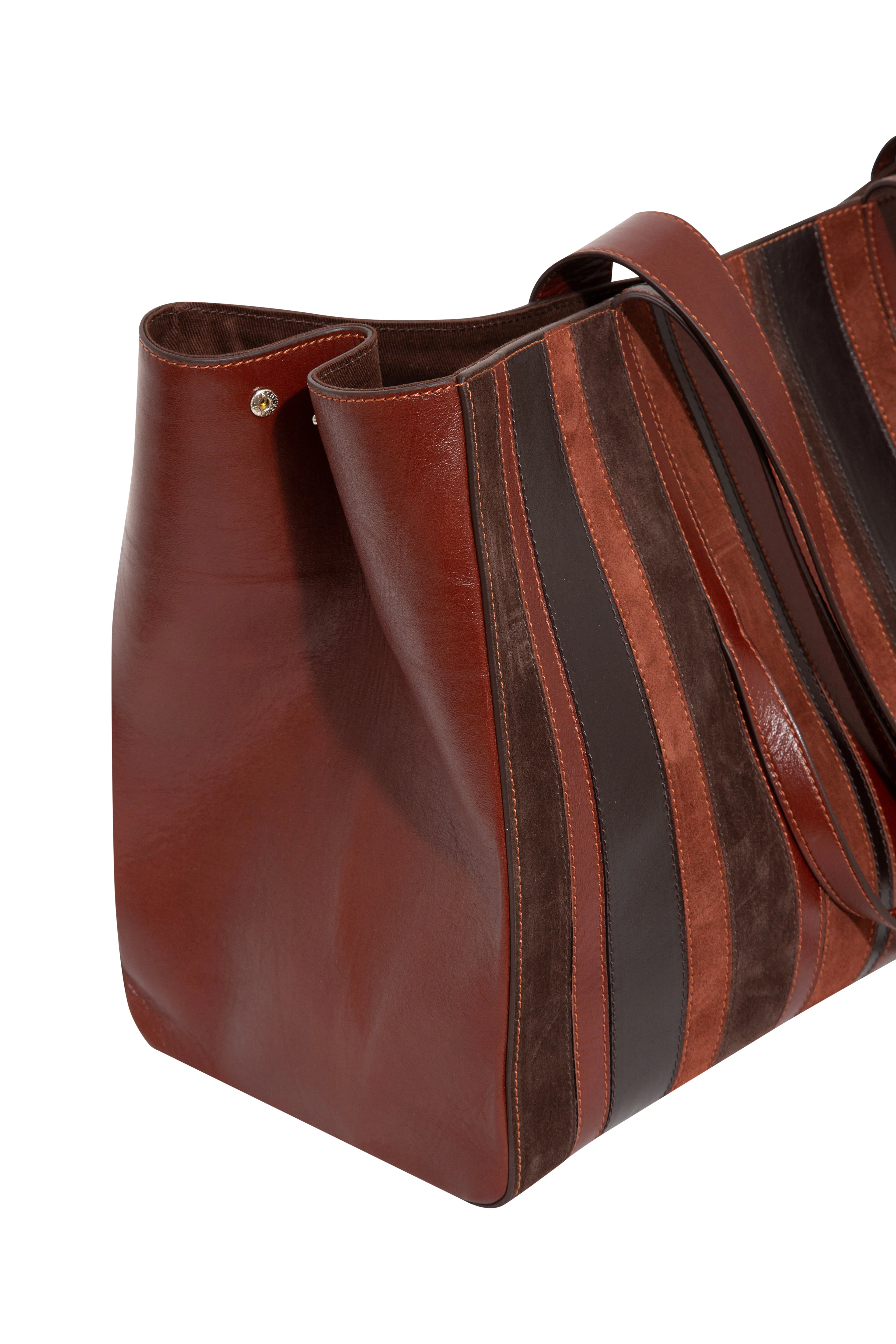 BRISA - Contrast leather tote bag sold by Siedres product image thumbnail 4