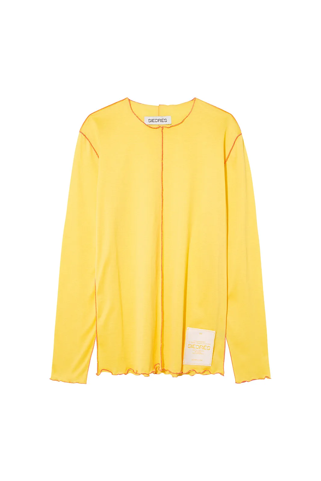 RIE - Long-sleeve contrast stitched jersey t-shirt sold by Siedres