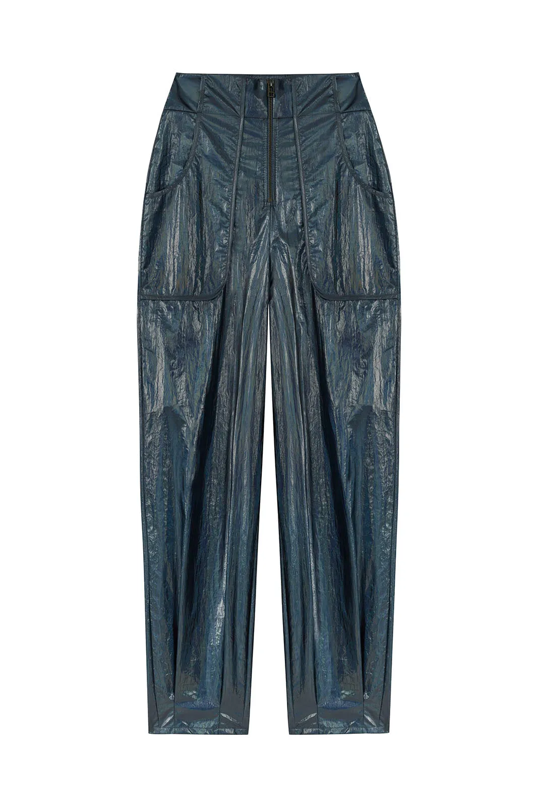 RINA - Hologramic pleated high waisted pants sold by Siedres