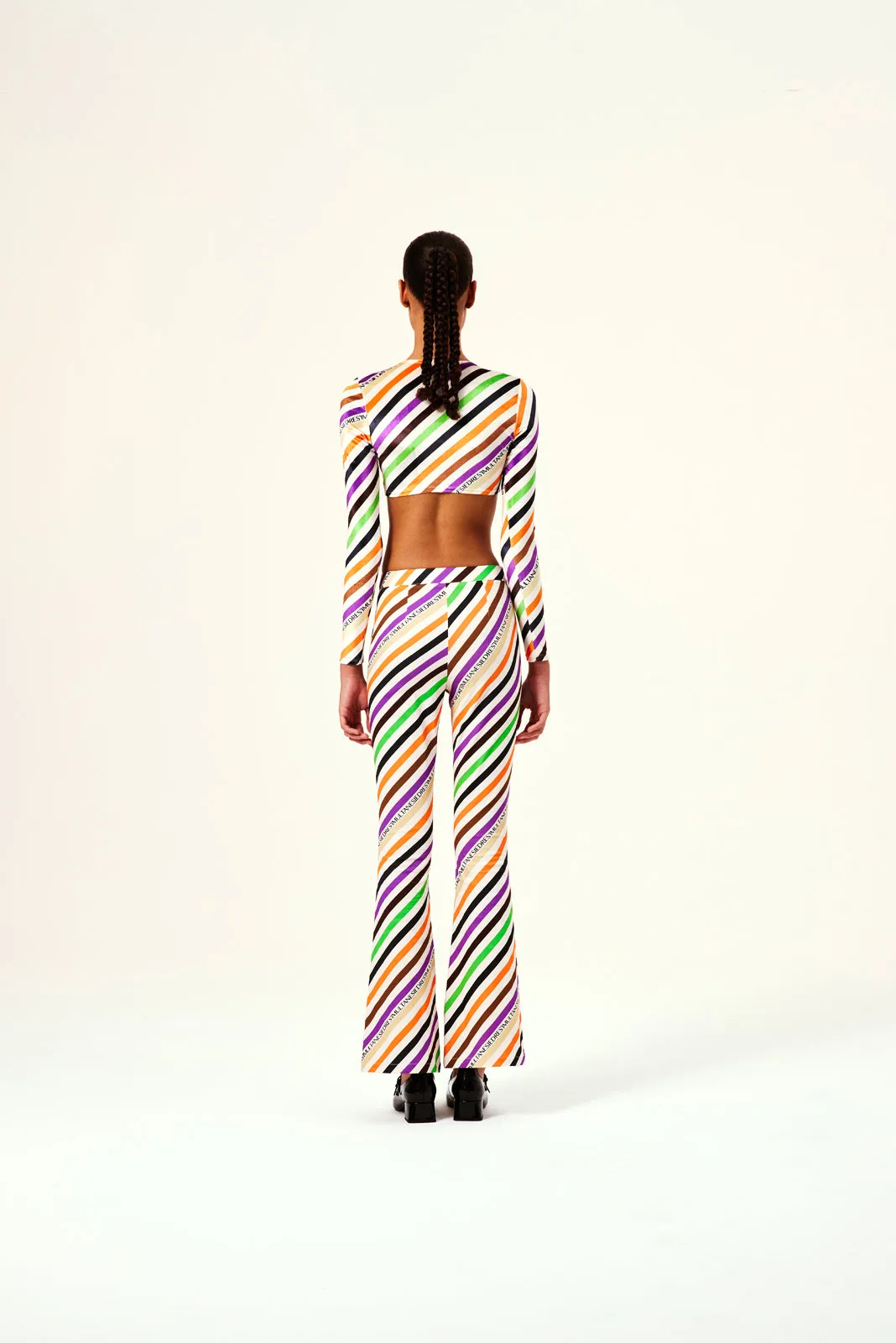 ISLA - Diagonal striped flare pants sold by Siedres product image thumbnail 5