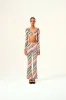 ISLA - Diagonal striped flare pants sold by Siedres