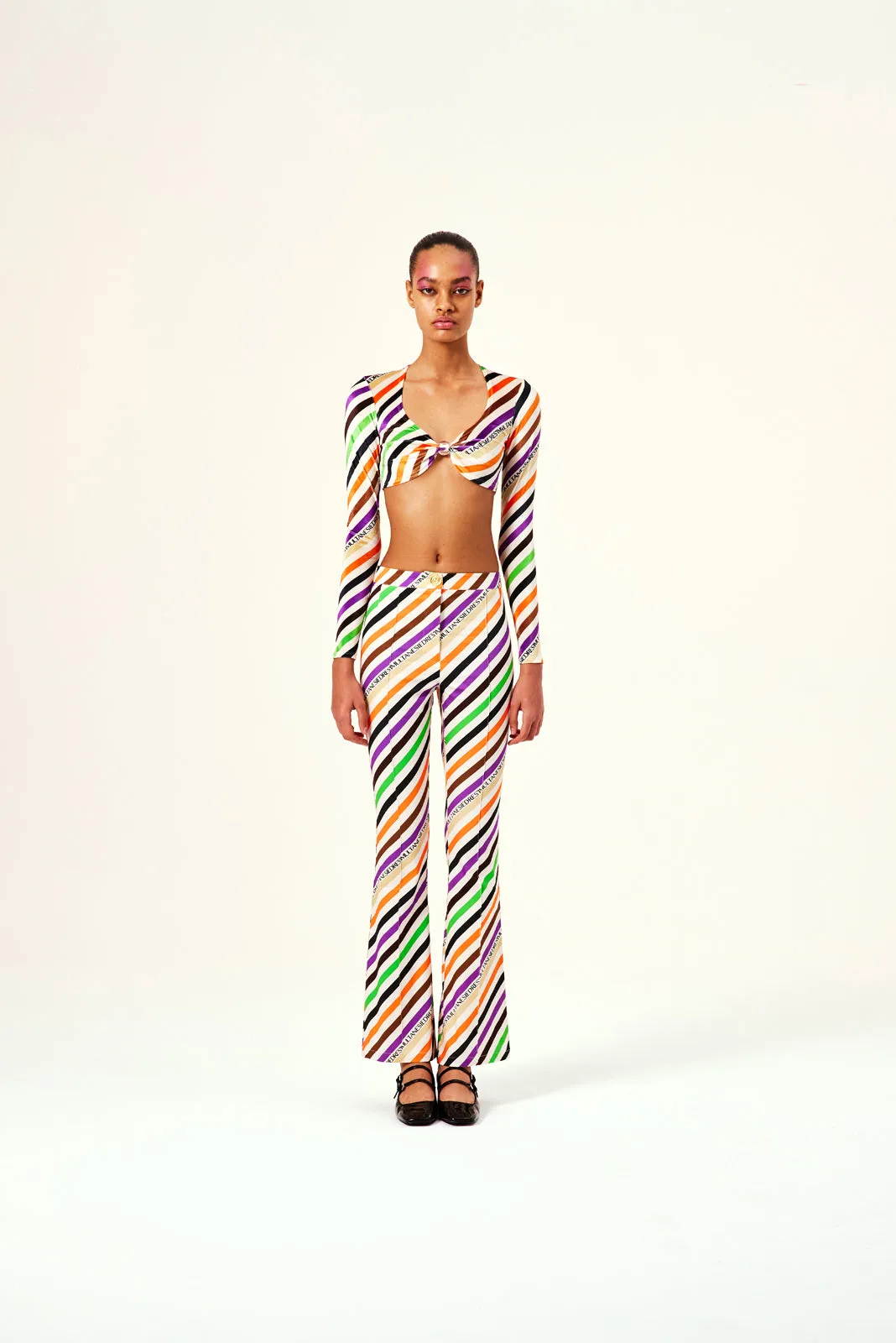 ISLA - Diagonal striped flare pants sold by Siedres product image thumbnail 3