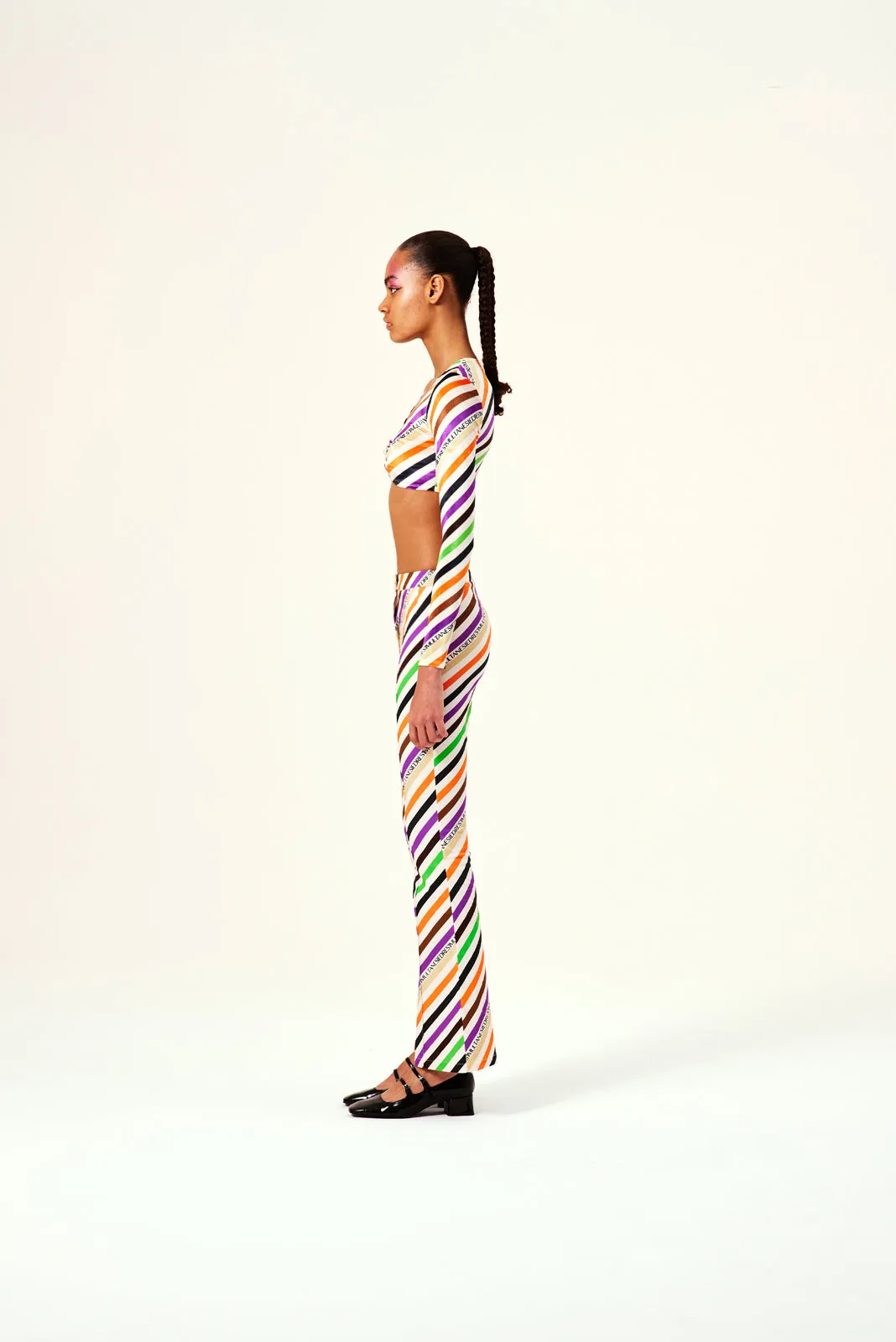ISLA - Diagonal striped flare pants sold by Siedres product image thumbnail 4