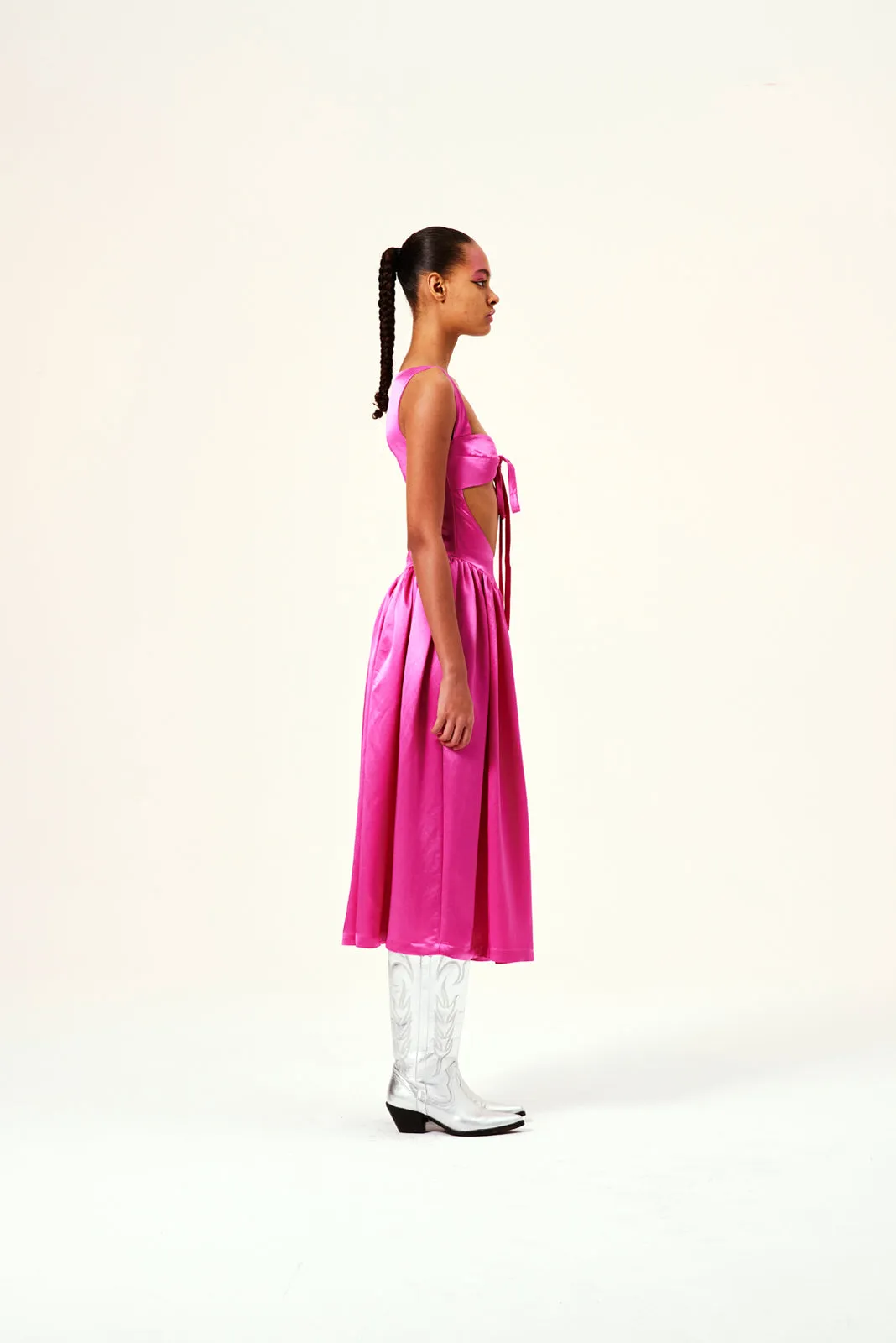 GAIA - Midi dress with front-tie detail sold by Siedres product image thumbnail 4