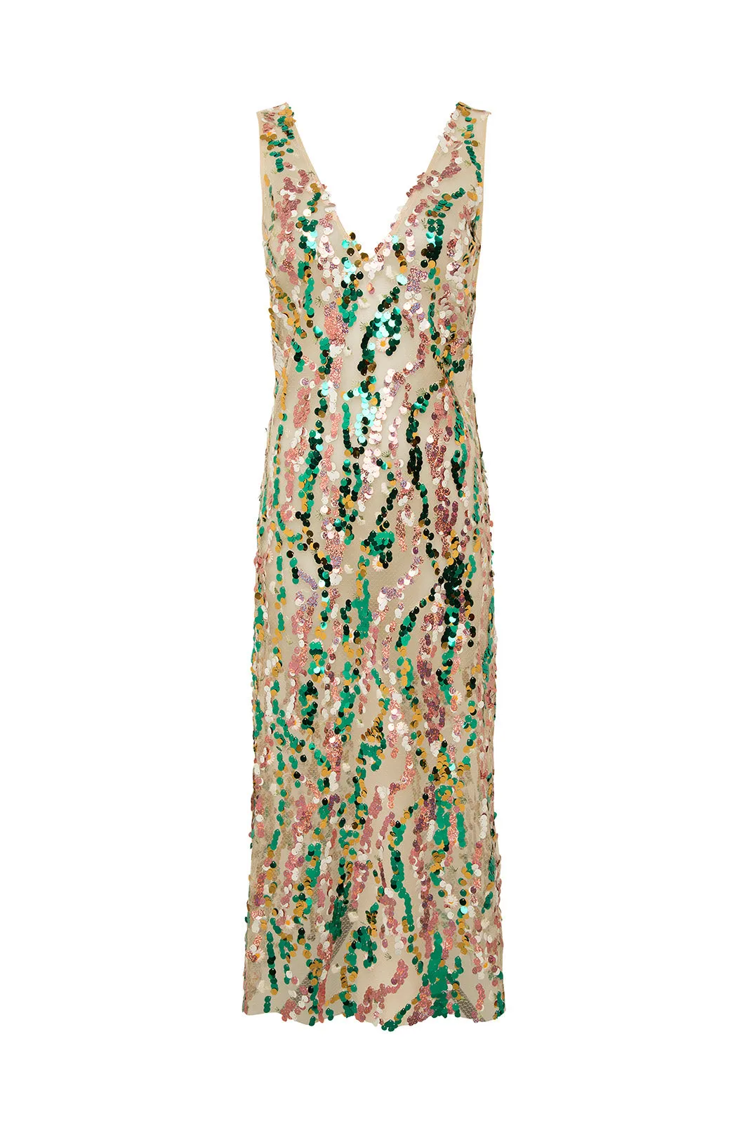 RHODE - V-neck sequined dress sold by Siedres