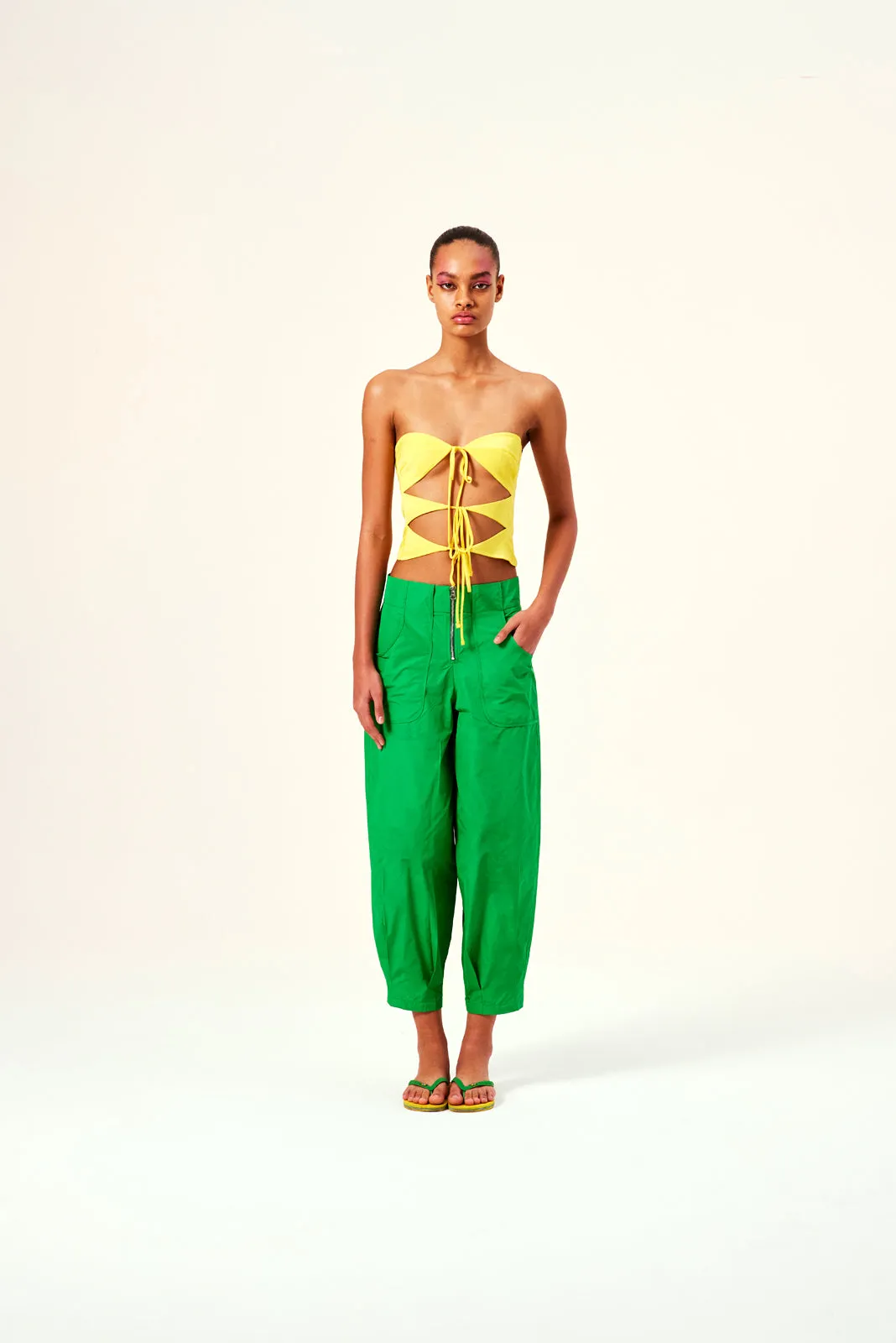 SUNNY - Front-tie strapless top sold by Siedres product image thumbnail 3