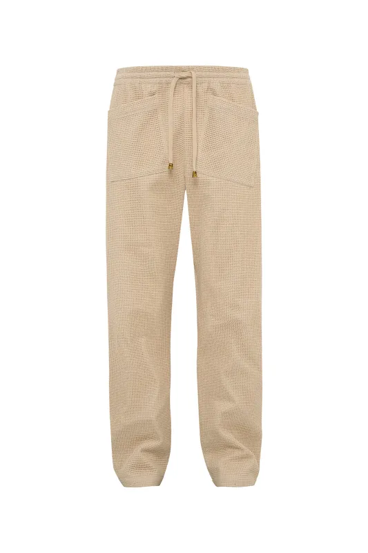 MAYNE - Straight leg elastic waist pants sold by Siedres