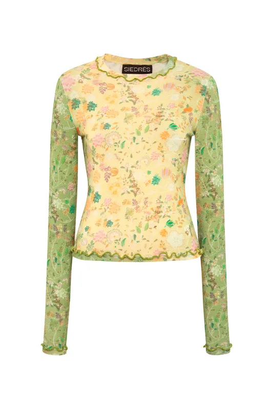 NITA - Floral printed knit top sold by Siedres