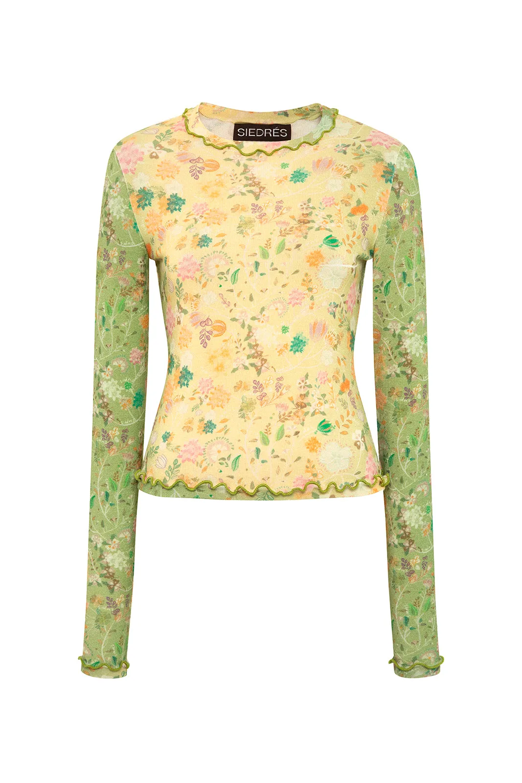 NITA - Floral printed knit top sold by Siedres