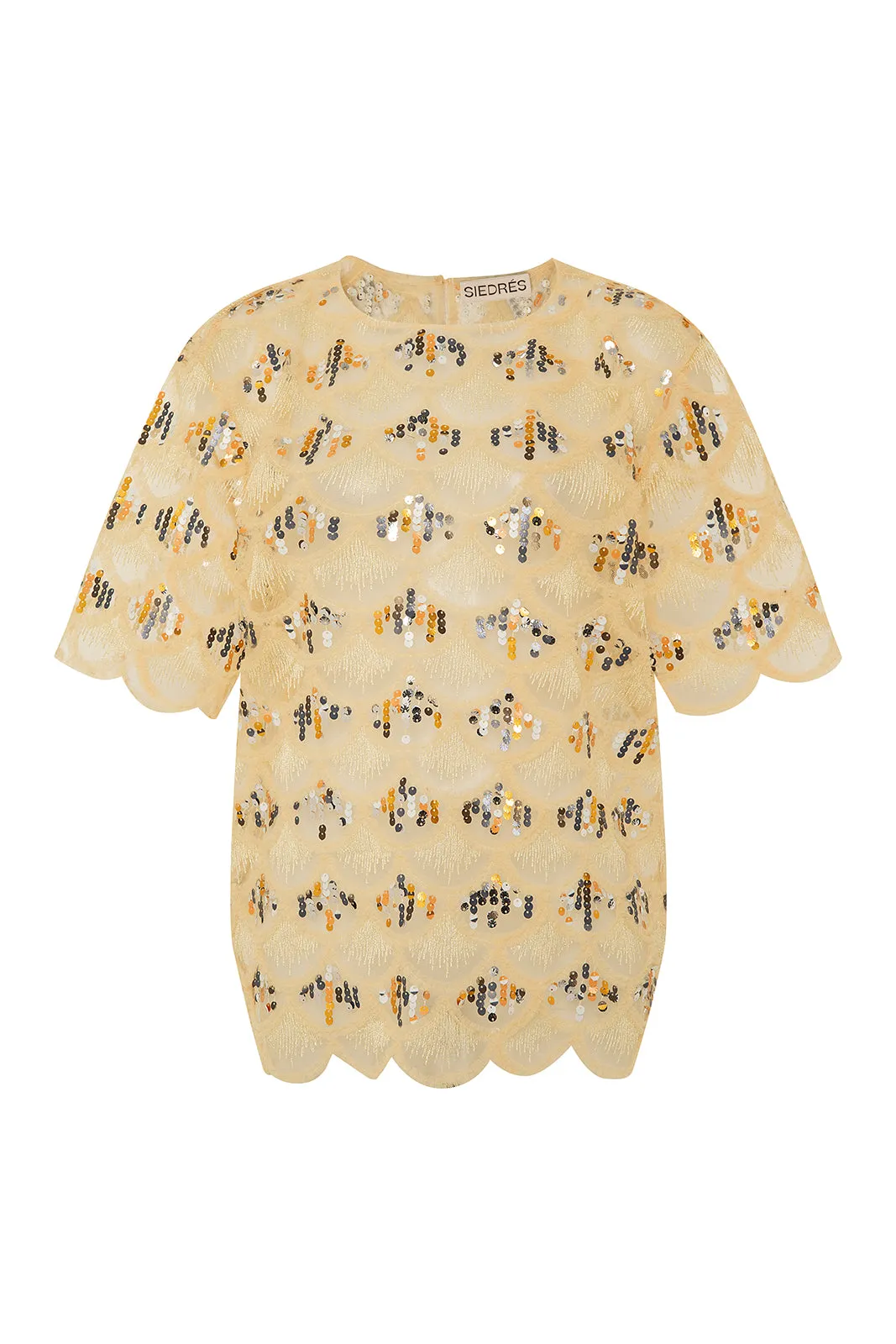 DARLA - Sequined transparent top sold by Siedres