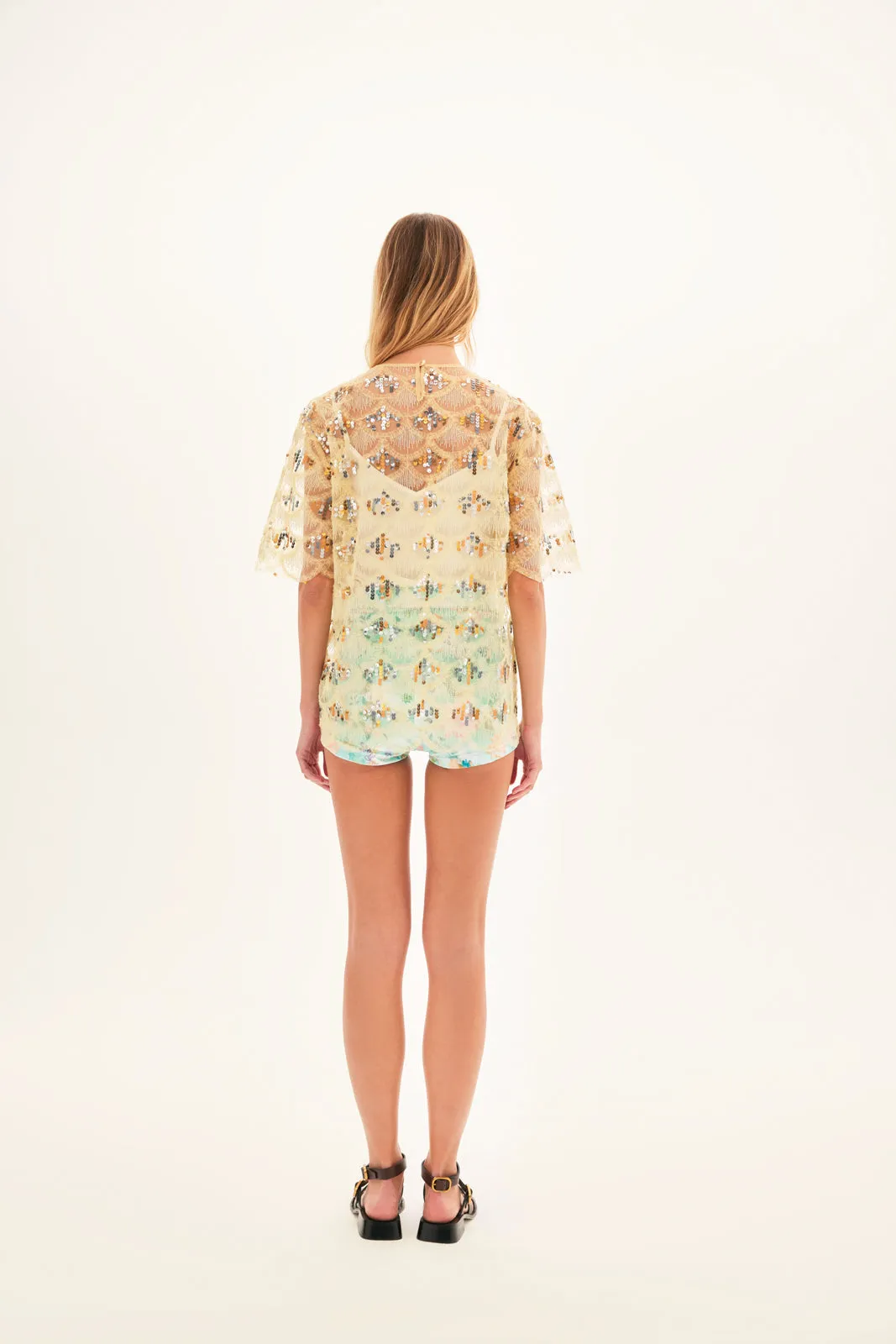 DARLA - Sequined transparent top sold by Siedres product image thumbnail 5