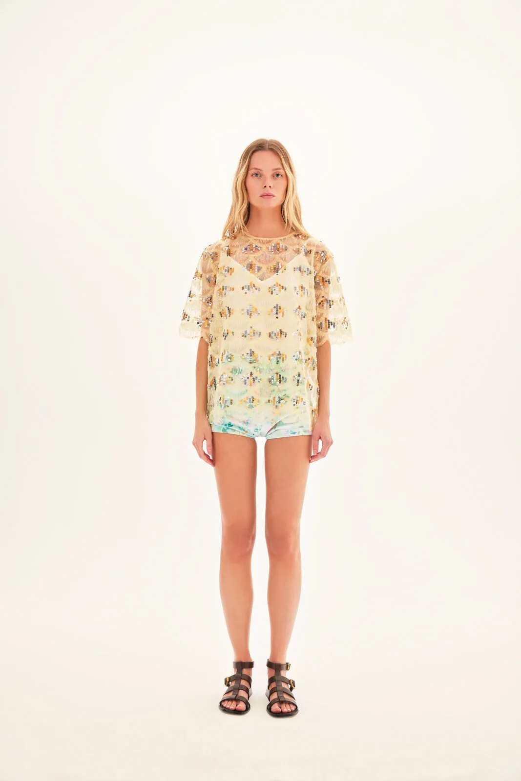 DARLA - Sequined transparent top sold by Siedres product image thumbnail 3