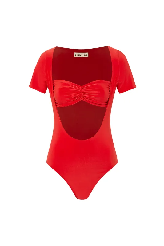 JOLENE - Cut out short sleeve bodysuit sold by Siedres