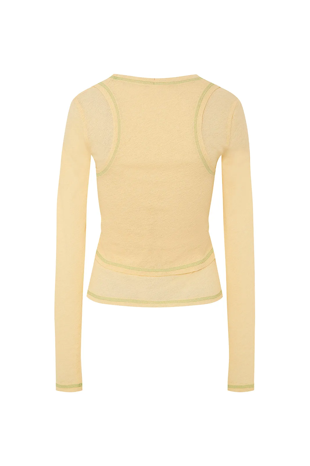 KIARA - Layered long sleeve top with contrast stitches sold by Siedres product image thumbnail 2
