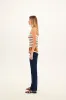 JESSI - Color-block jeans with ruffle detail sold by Siedres