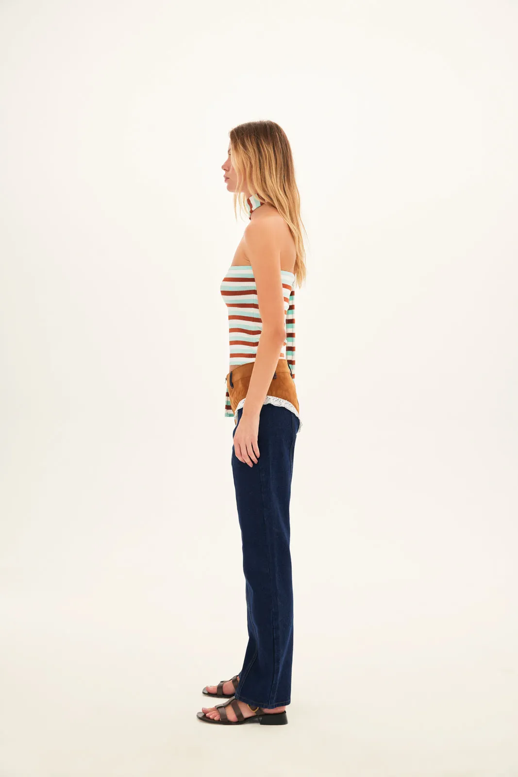 JESSI - Color-block jeans with ruffle detail sold by Siedres product image thumbnail 4