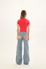 PATCH - Floral layered denim pants sold by Siedres