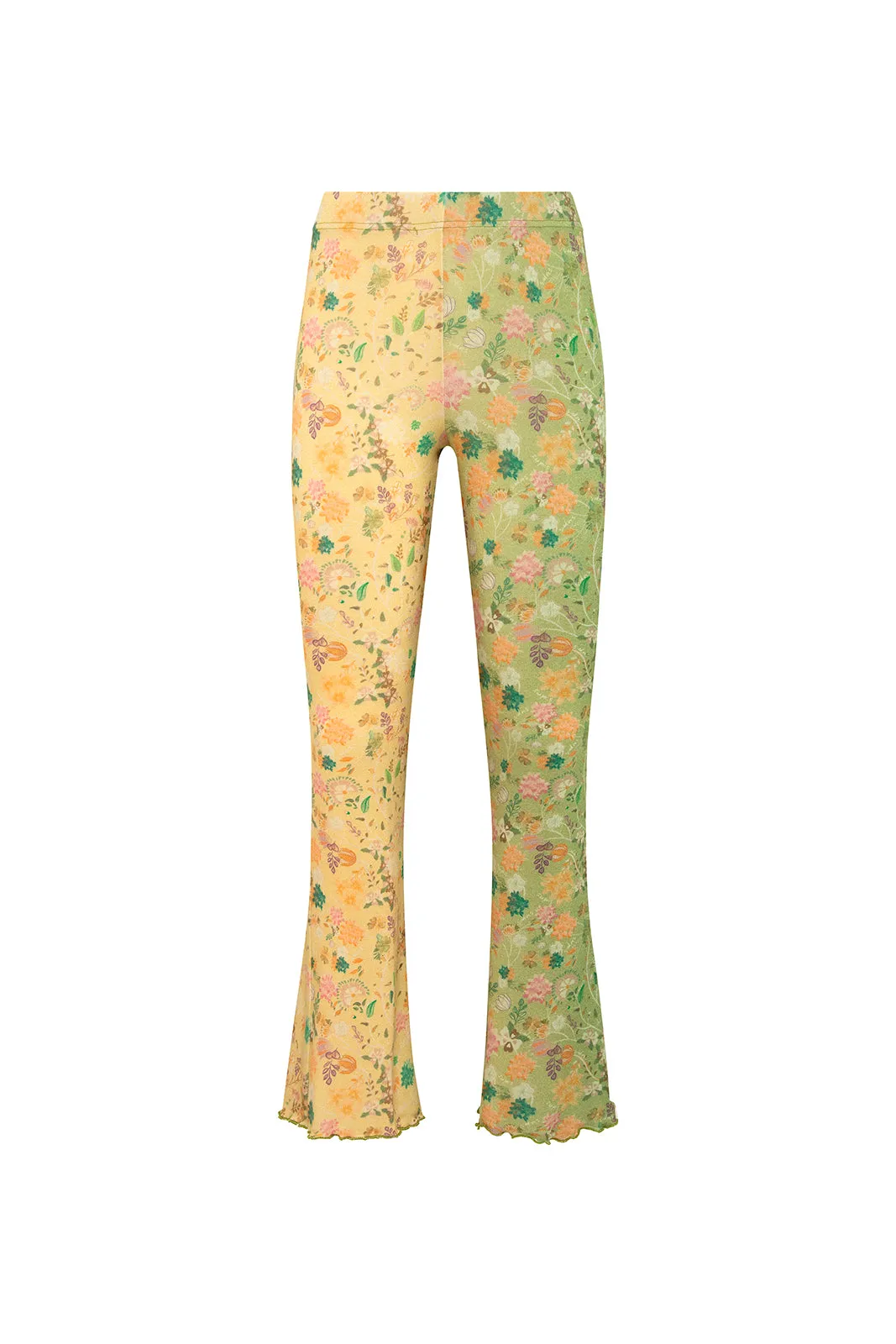 DANIA - Floral flared cropped pants sold by Siedres