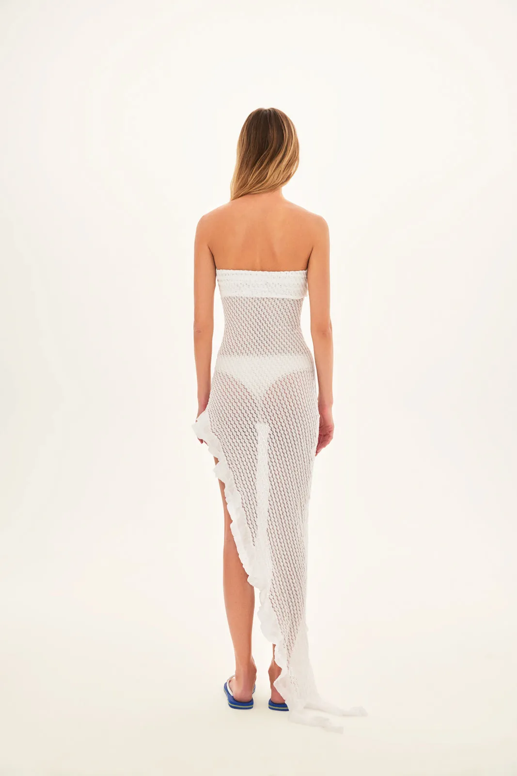 MARIE - Asymmetrical strapless maxi dress sold by Siedres product image thumbnail 5