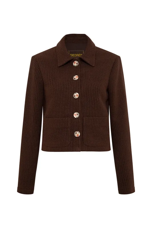 YUNA - Cropped knit jacket sold by Siedres