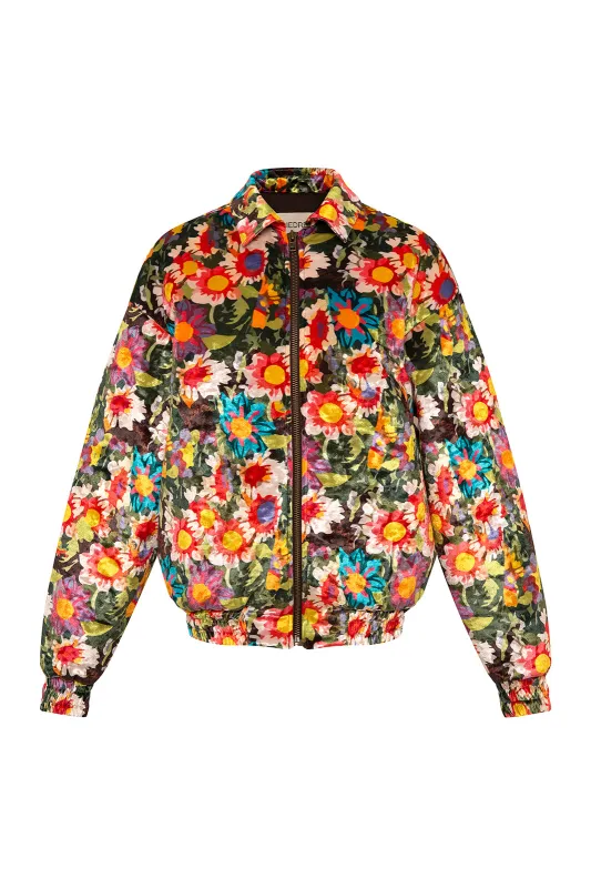 RES -  Quilted floral velvet jacket sold by Siedres
