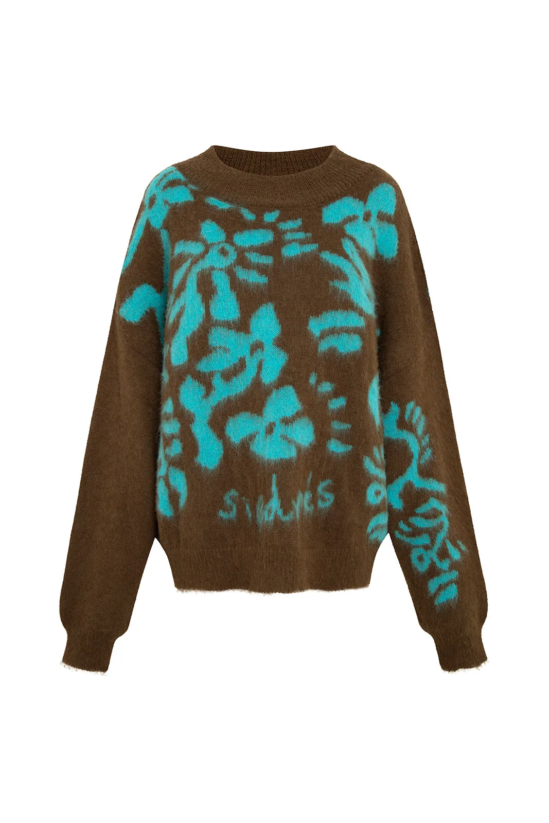 RESY - Cozy fit knit floral sweater sold by Siedres