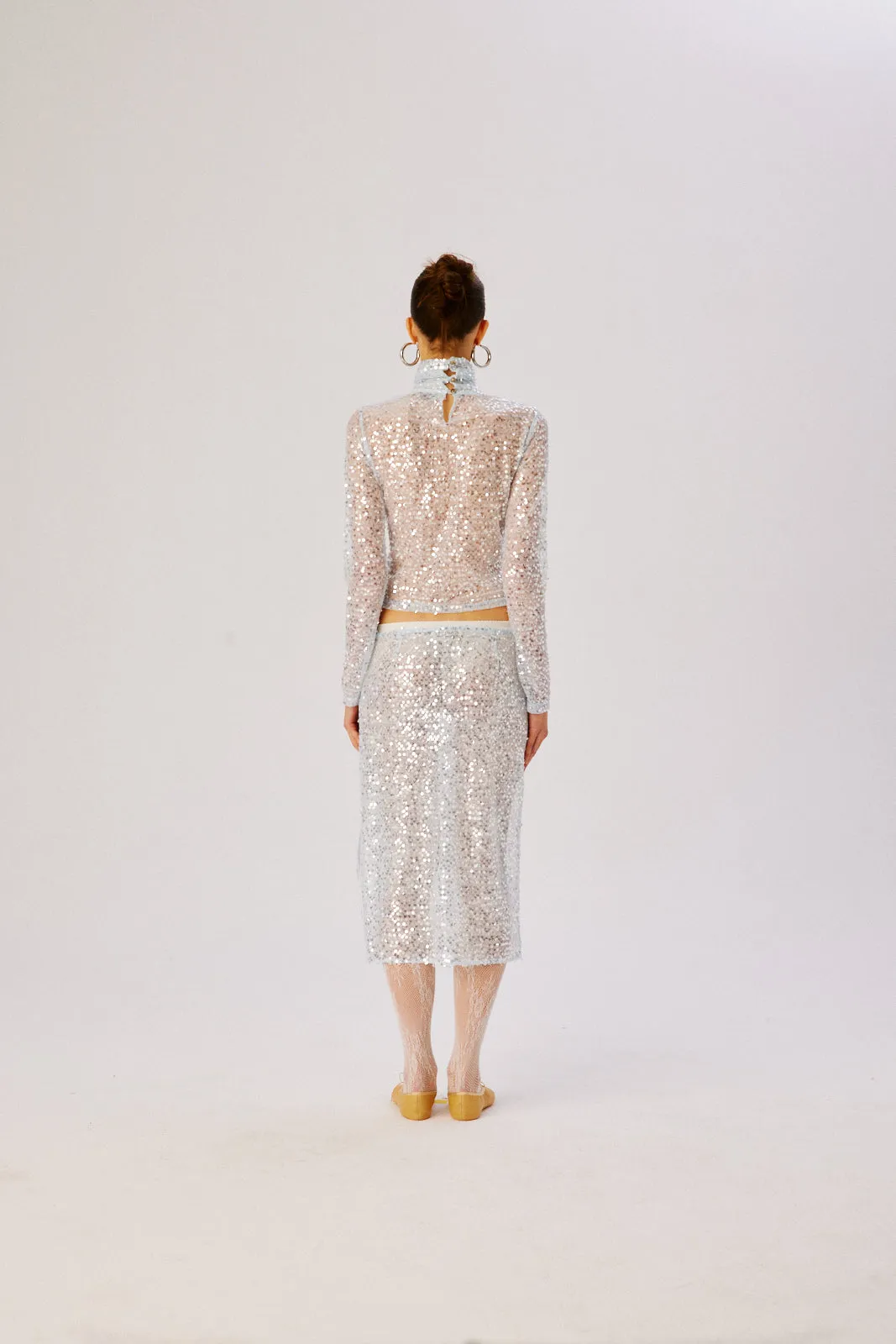 HELEN - Sequin low-rise midi skirt sold by Siedres product image thumbnail 5