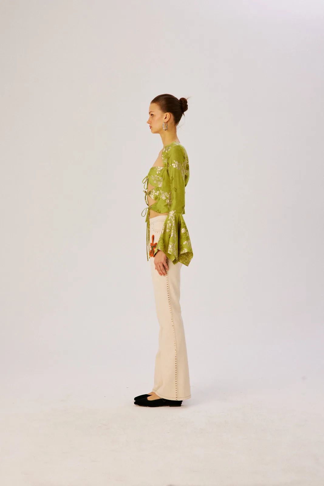 ISLA - Flower crochet detailed pants sold by Siedres product image thumbnail 4