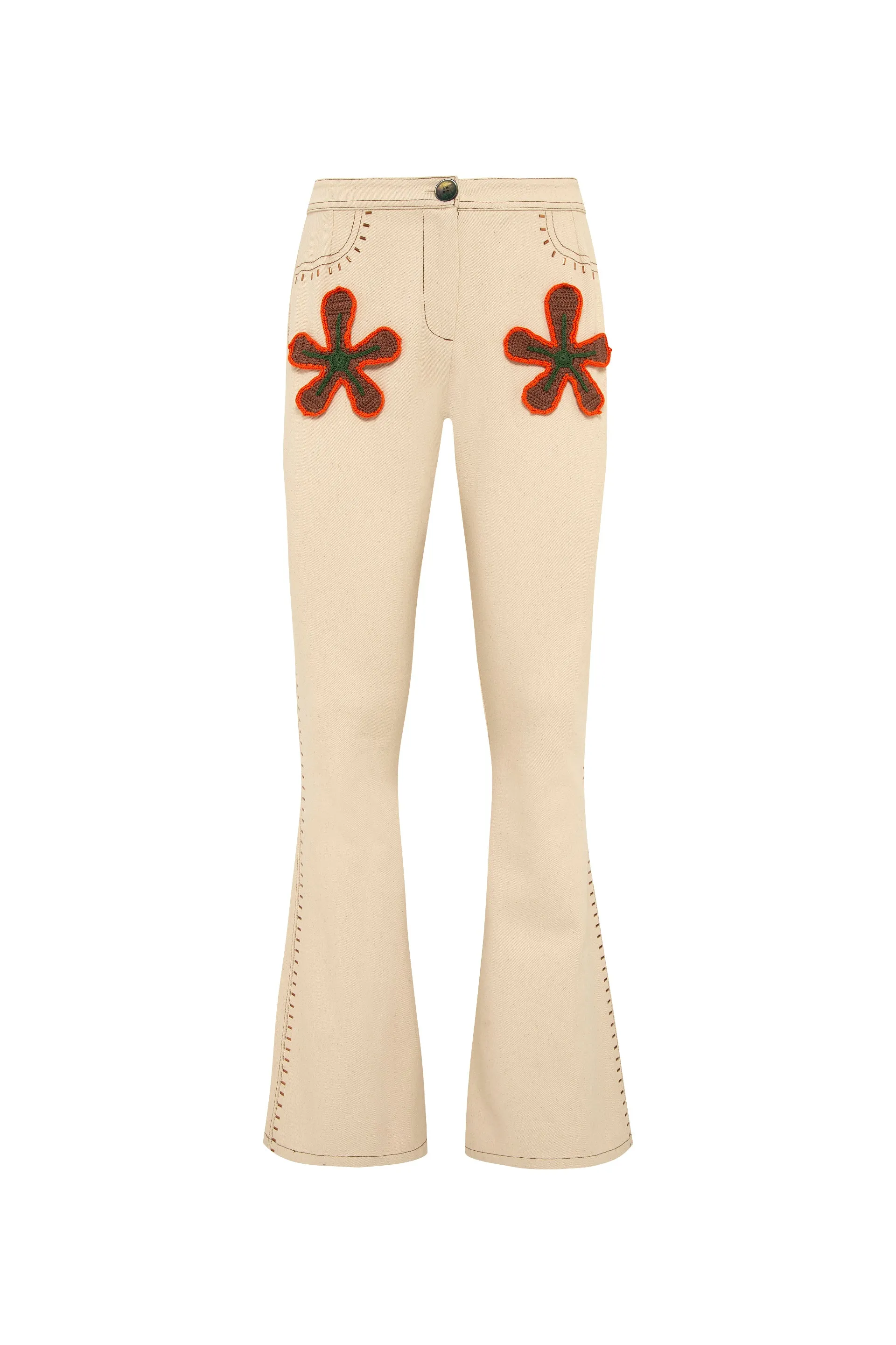 ISLA - Flower crochet detailed pants sold by Siedres