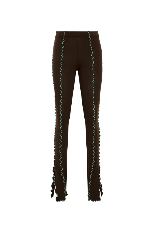MULT - Contrast stitch detailed pants sold by Siedres