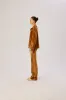 SELY - Contrast stitch detailed velvet pants sold by Siedres