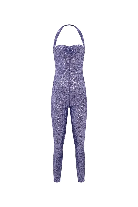 NETI - Sequin halter neck jumpsuit sold by Siedres