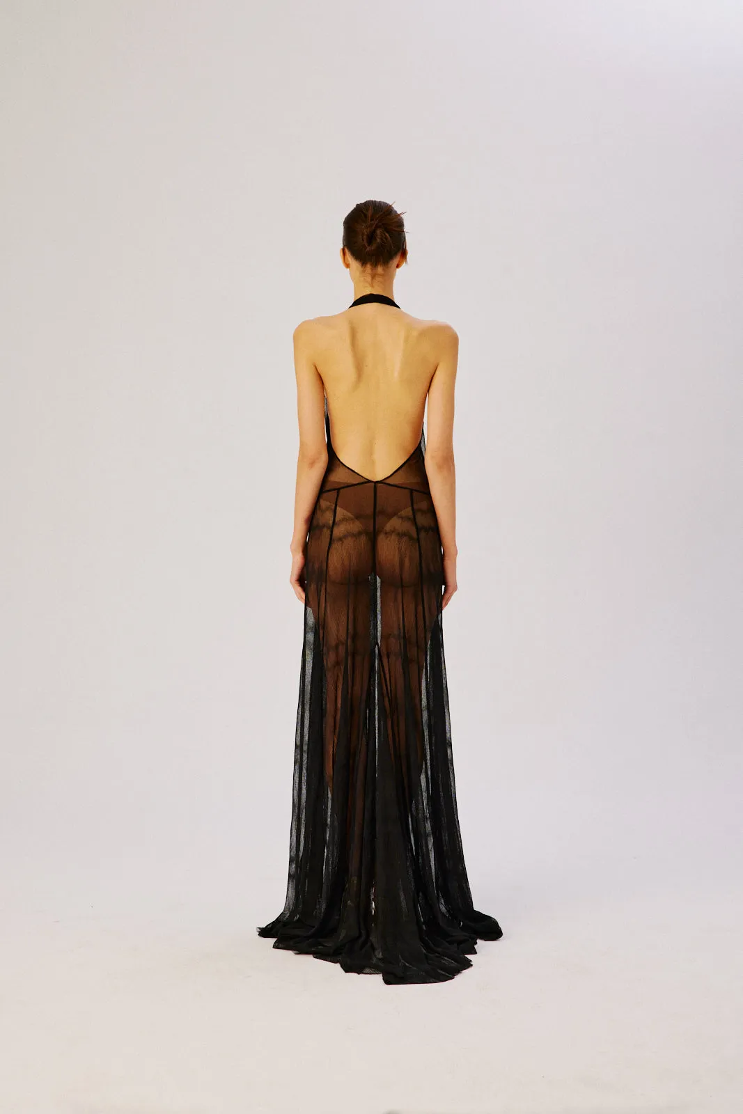 DERIN - Cut-out detailed sheer maxi dress sold by Siedres product image thumbnail 5