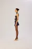 NICCI - Cut-out detail pleated mini dress sold by Siedres