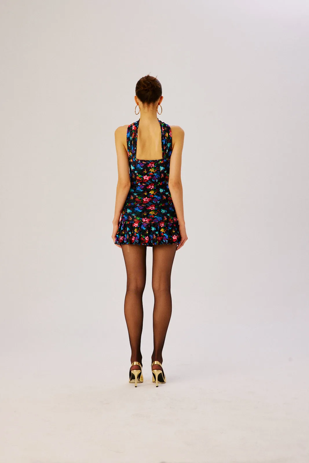 NICCI - Cut-out detail pleated mini dress sold by Siedres product image thumbnail 5