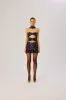 NICCI - Cut-out detail pleated mini dress sold by Siedres