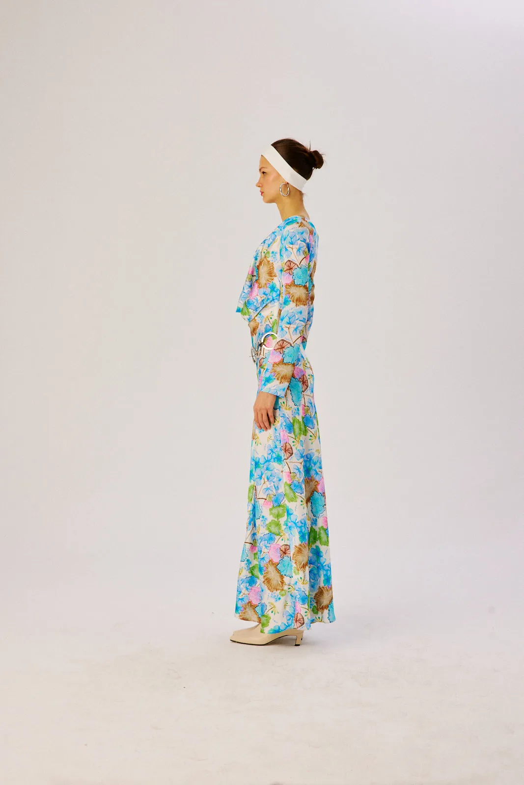 SENTY - Floral printed cowl neck maxi dress sold by Siedres product image thumbnail 4