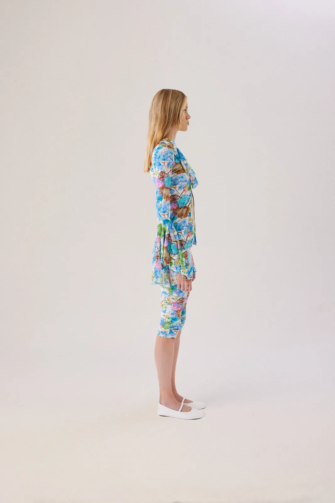 HAILEY - Fluted sleeve blouse with ruffle details sold by Siedres product image thumbnail 4