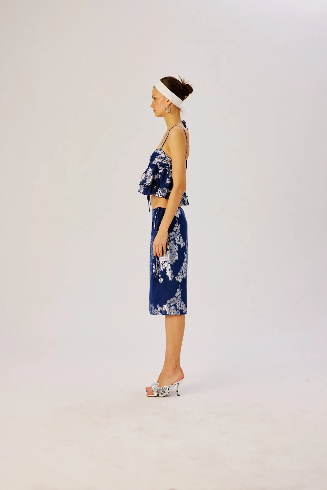 HARLIN - Front-tie detail jacquard top sold by Siedres product image thumbnail 4