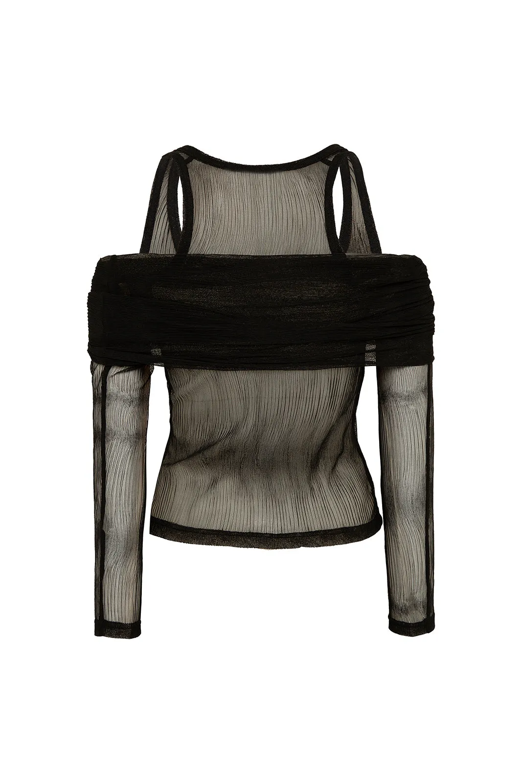 LILLE - Layered long-sleeve sheer top sold by Siedres product image thumbnail 2