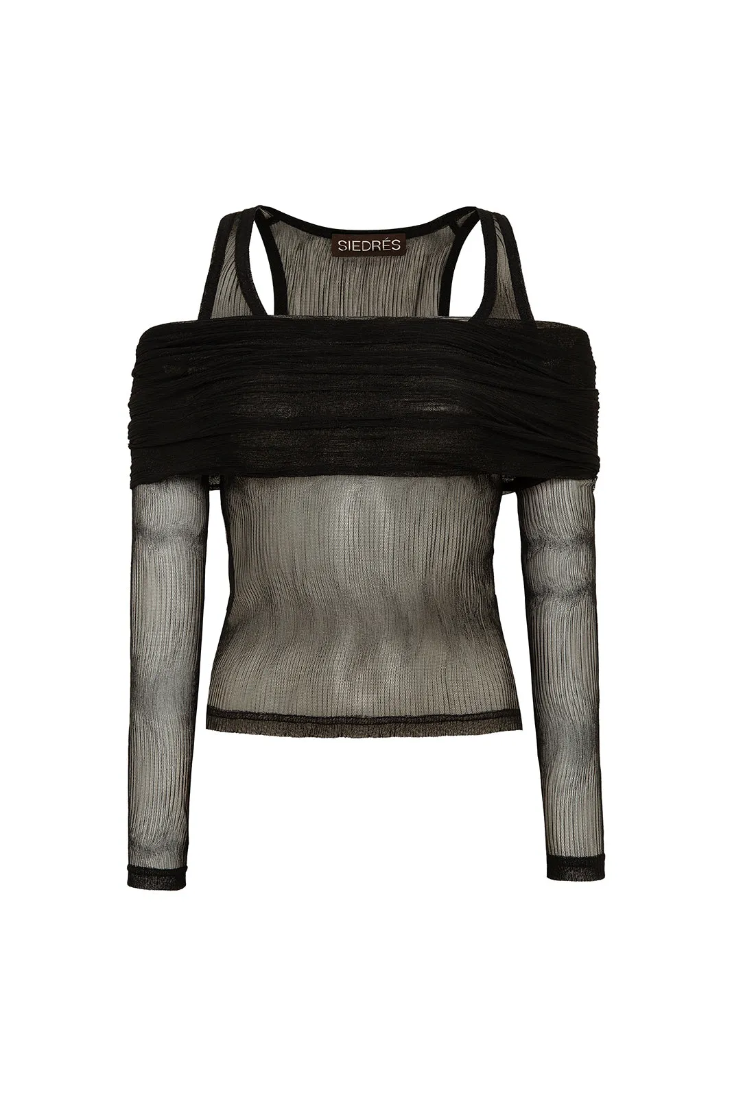 LILLE - Layered long-sleeve sheer top sold by Siedres