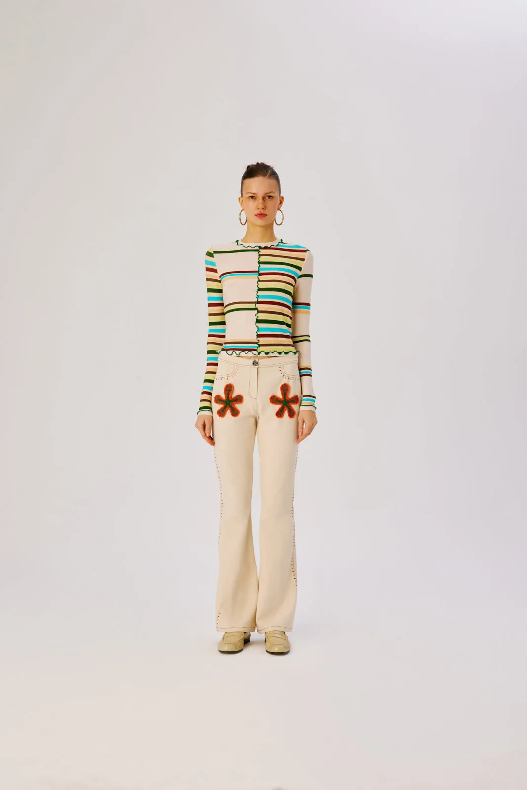 NITA - Multi printed patchwork knit top sold by Siedres product image thumbnail 3